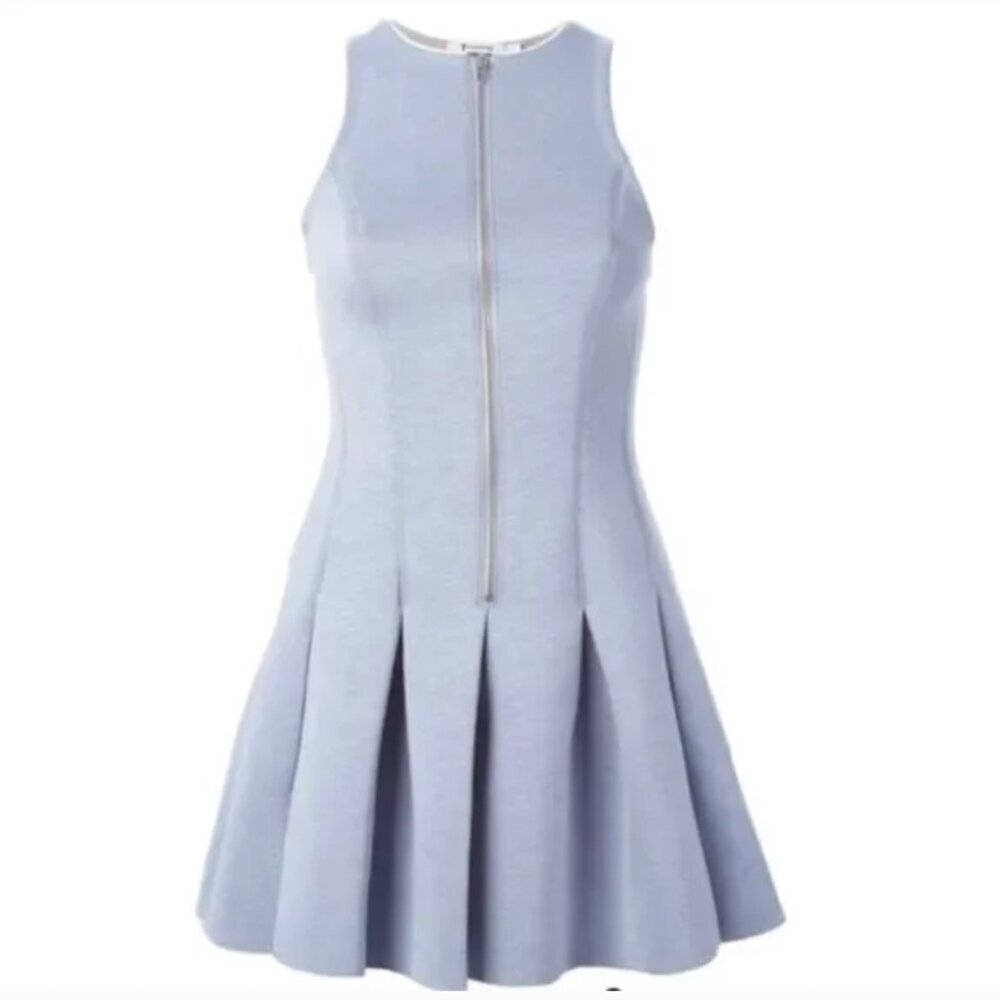 T Alexander Wang Scuba Neoprene Sleeveless Pleated Tennis Mini Dress Size Small
